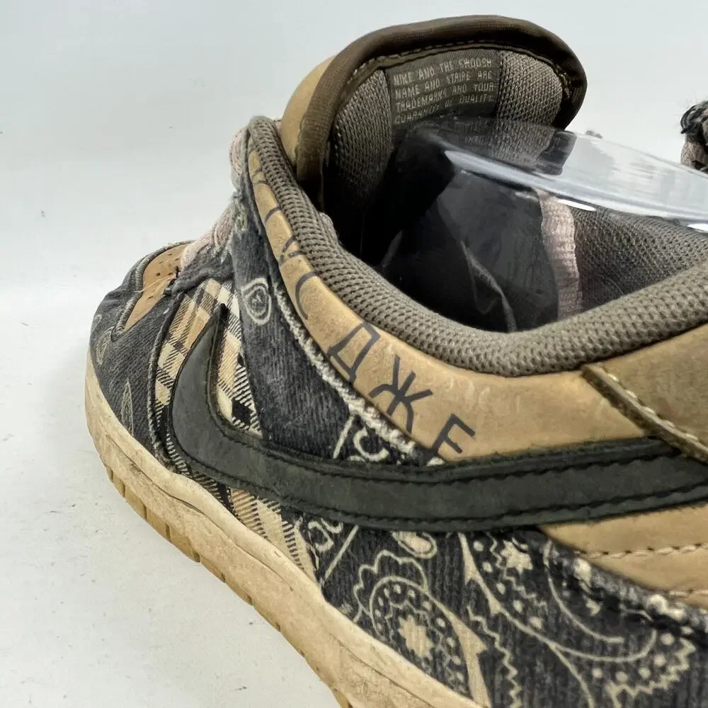 Nike SB Dunk Low Travis Scott Mens 9 Suede Cactus Jack CT5053-001 Sneaker Black - Picture 11 of 16